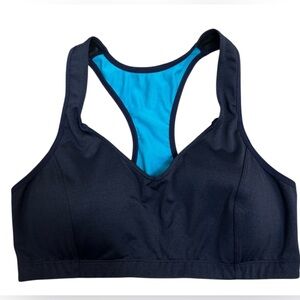 Navy blue with teal detail Moving Comfort Athletic bra size L